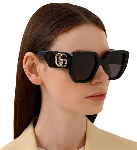 gucci geometric sunglasses gg0956s 001 black/green 54mm 956|gg0061s 003.